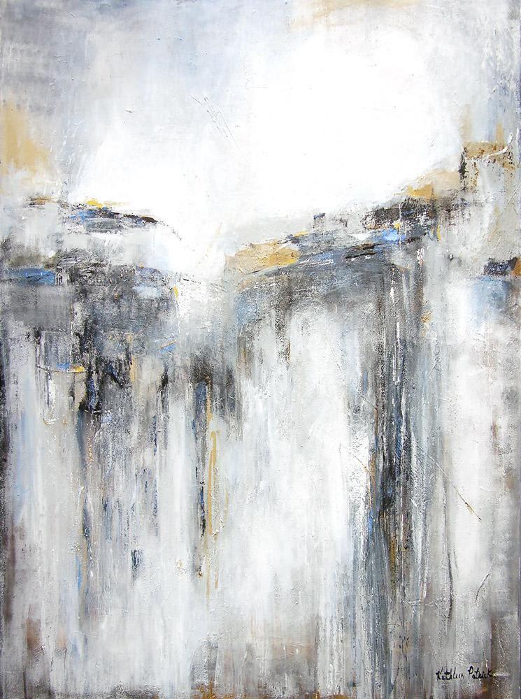 Vertical Abstract Landscape Canvas Print |  "A Distant Light"
