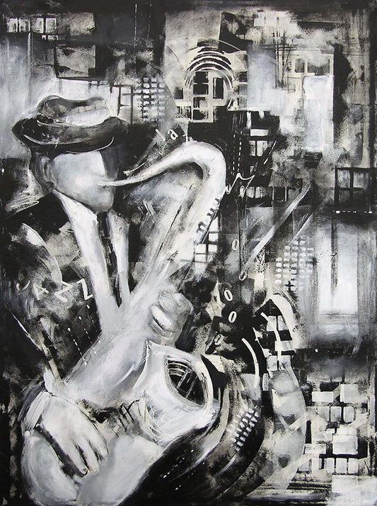 Music Canvas Print - "Late Night Saxophone Solo"