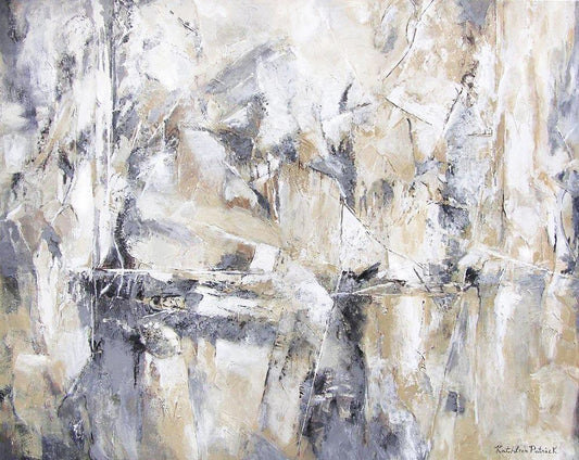 abstract neutral colored canvas wrap print