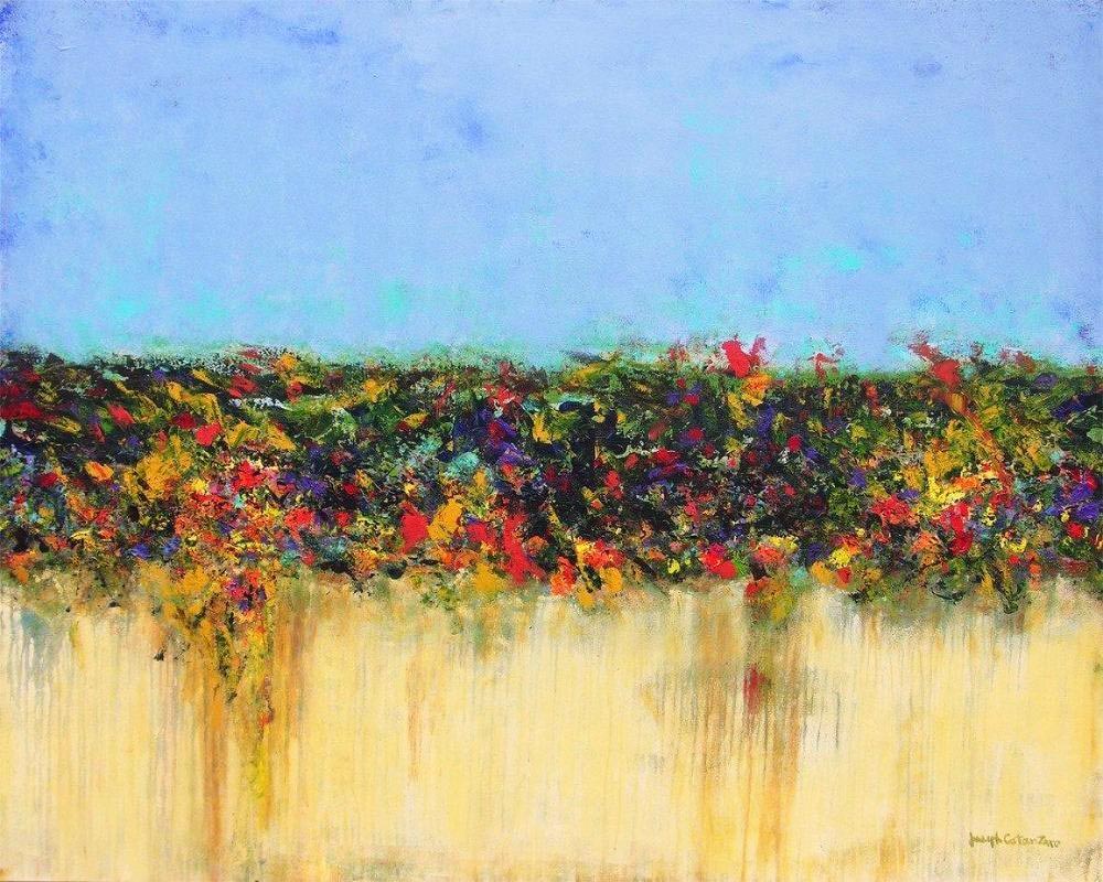 Abstract Landscape Canvas Print "Springtime Fields" 