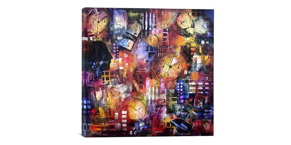 Collage art canvas prints about time