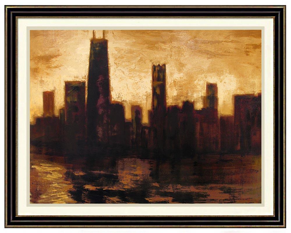 Chicago Skyline Framed Painting Print