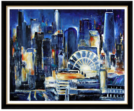 Chicago Skyline Framed Print - "Navy Pier - Chicago"