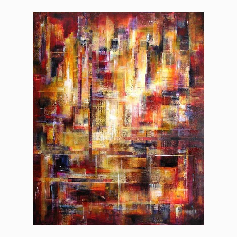 Abstract Cityscape Canvas Print - Of City Lights 
