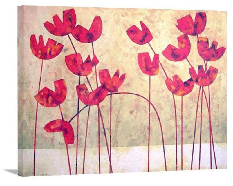 Poppy Canvas Print - "Red Hot Poppies" - Chicago Skyline Art