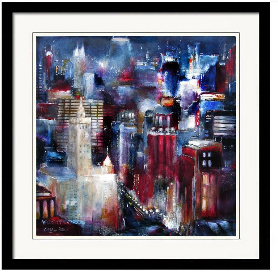 Framed Chicago skyline print - Down Michigan Avenue