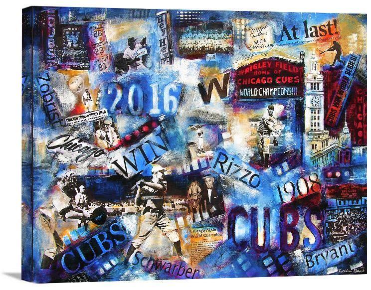 Chicago Cubs 2016 World Series Stretched Canvas Wrap Print