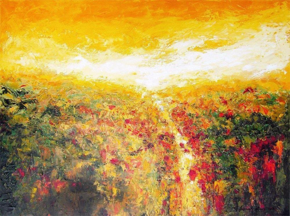 Contemporary Landscape Canvas Print - "As The Summer Sun Sets"