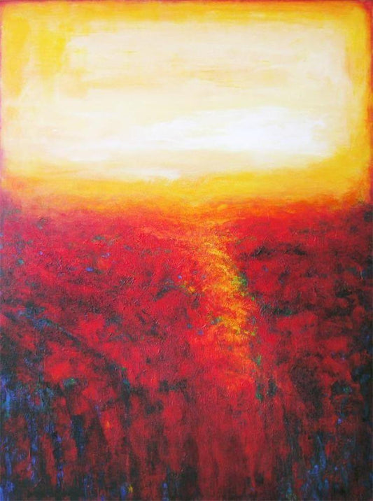 Contemporary Red Landscape canvas print 