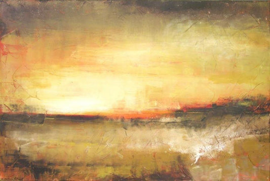 Modern landscape artwork- Late Evening Sunset