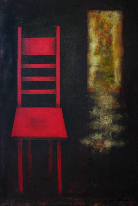 Red Chair Painting Print