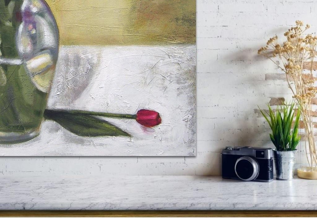 Flower Canvas Print - "Tulips from the Garden" - Chicago Skyline Art