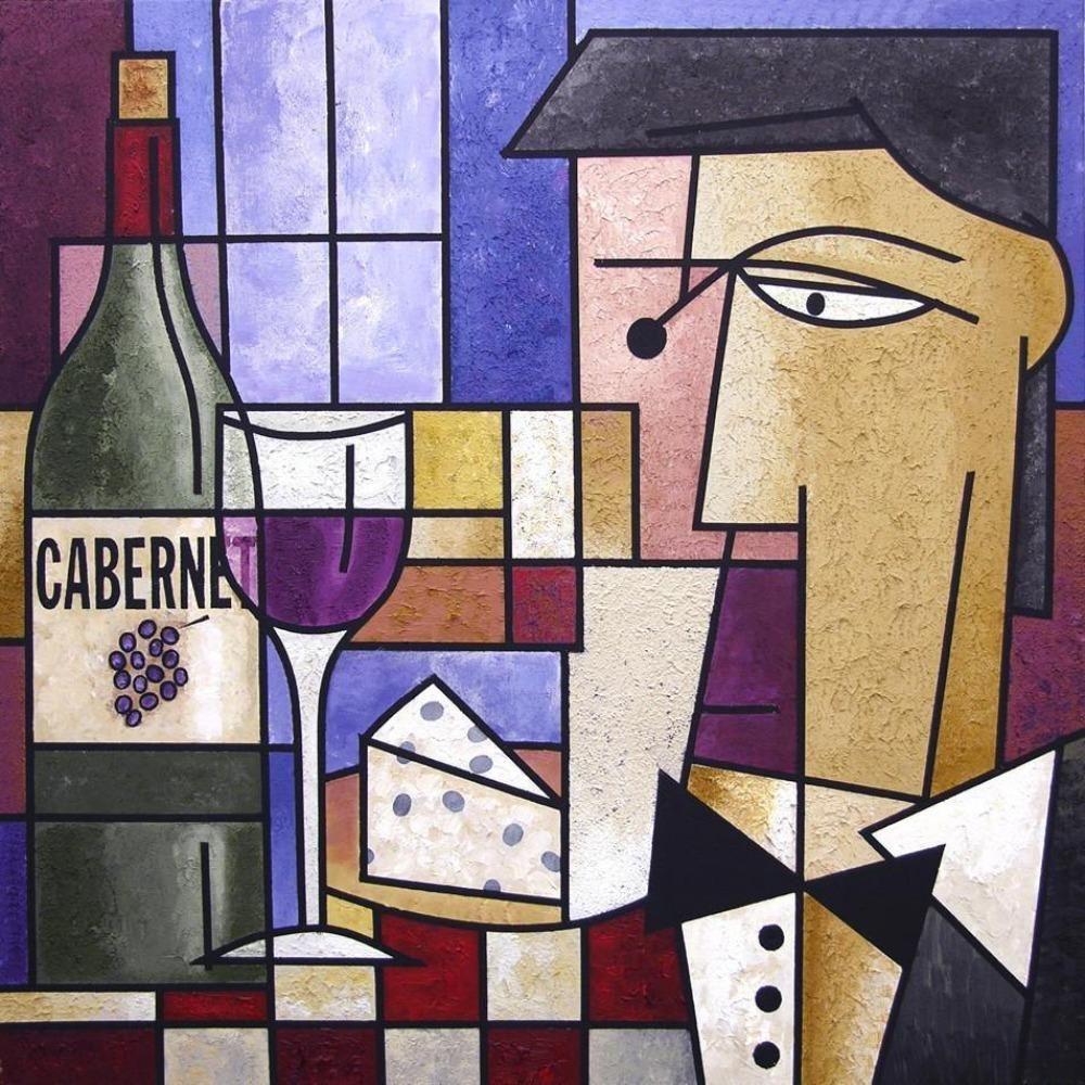 Wine Art Painting Print - "Cabernet"